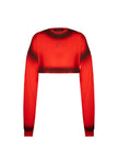 CROPPED SWEATERWOMEN TENEBRA RED