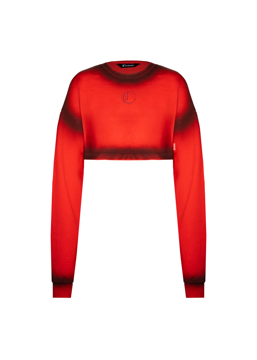 CROPPED SWEATERWOMEN TENEBRA RED