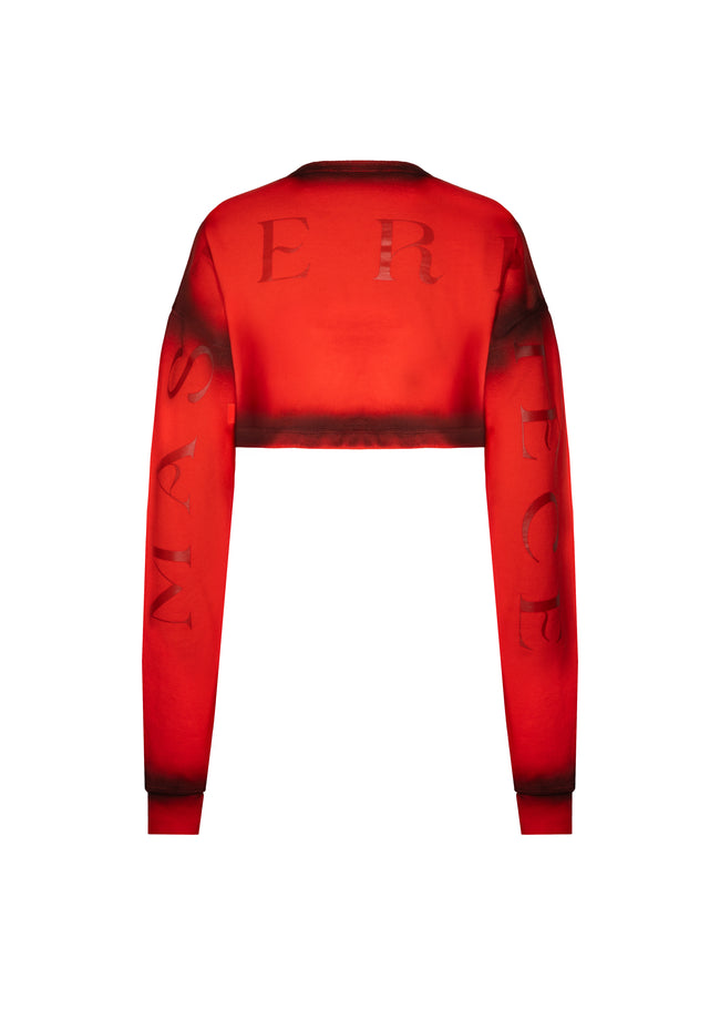CROPPED SWEATERWOMEN TENEBRA RED