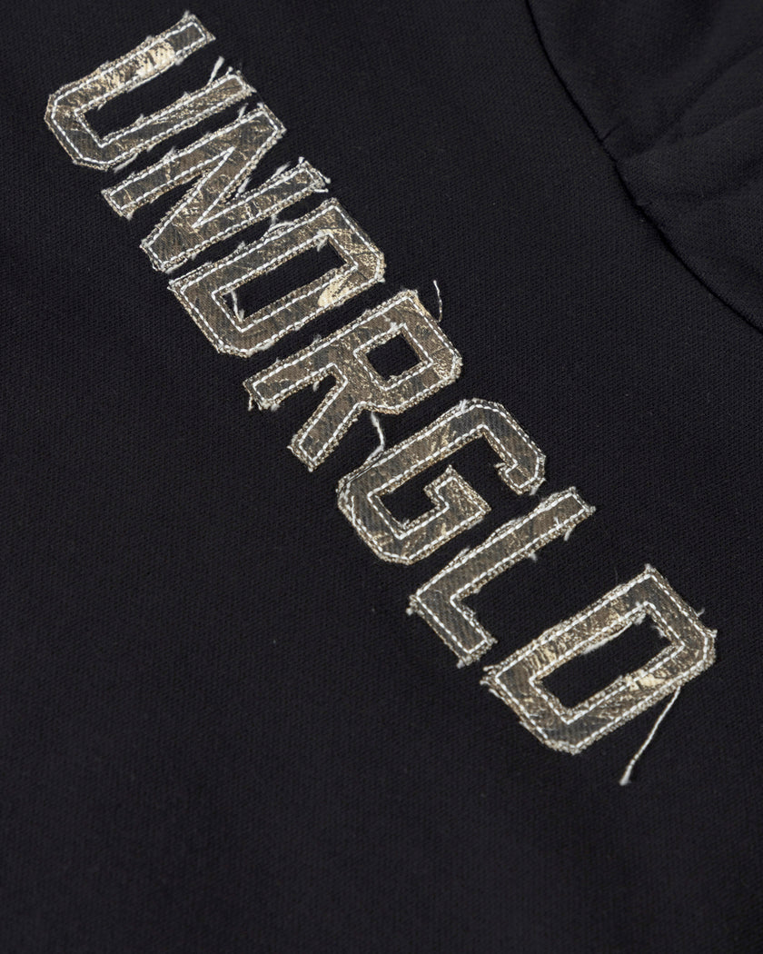 W ECHOES CAMMO UNDRGLD SLIM FIT HOODIE BLACK