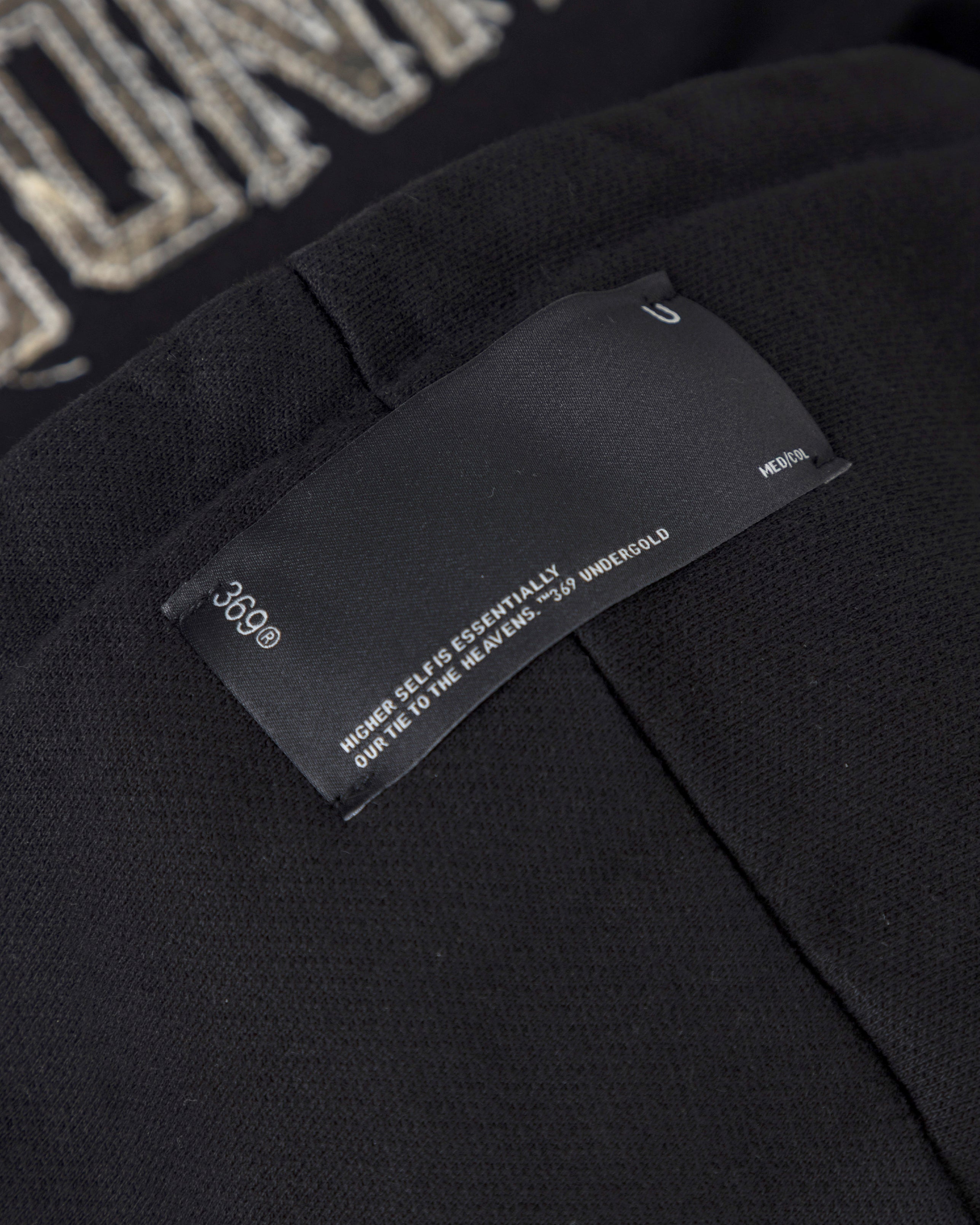 W ECHOES CAMMO UNDRGLD SLIM FIT HOODIE BLACK