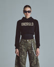W ECHOES CAMMO UNDRGLD SLIM FIT HOODIE BLACK