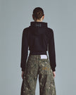 W ECHOES CAMMO UNDRGLD SLIM FIT HOODIE BLACK