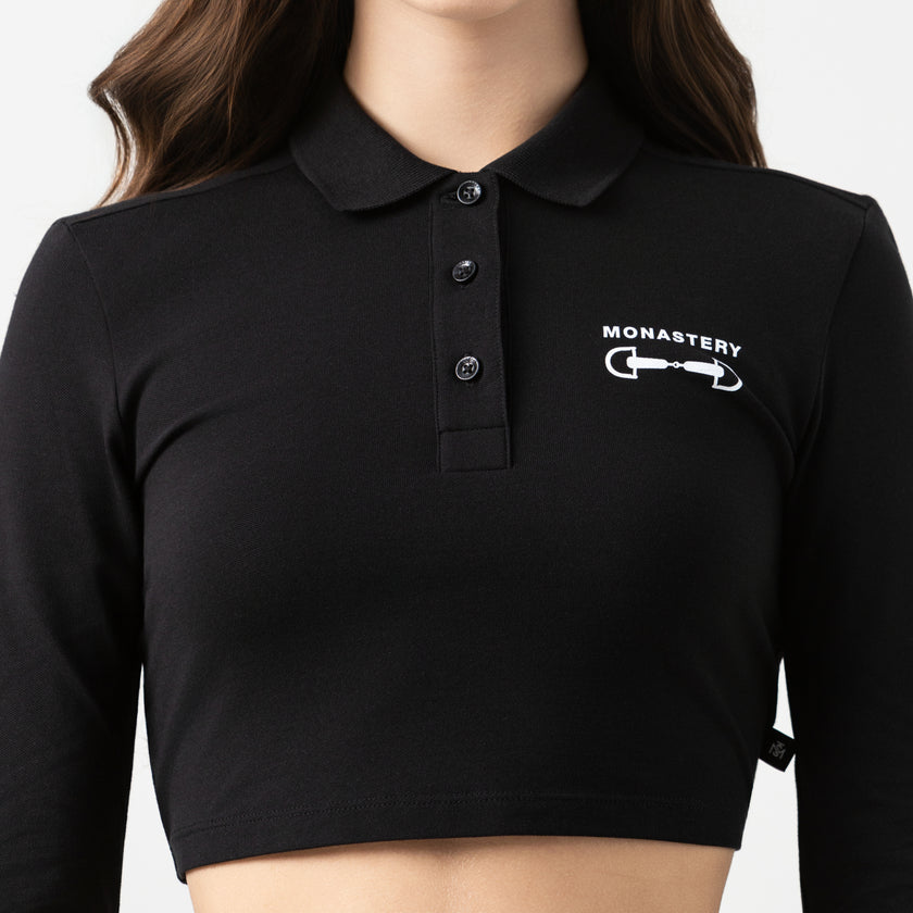 APRILE CROP TOP BLACK W