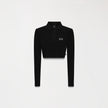 APRILE CROP TOP BLACK W