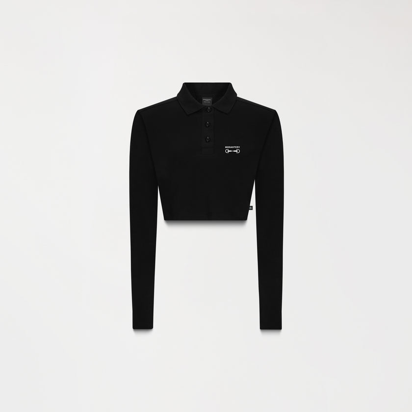 APRILE CROP TOP BLACK W