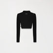 APRILE CROP TOP BLACK W