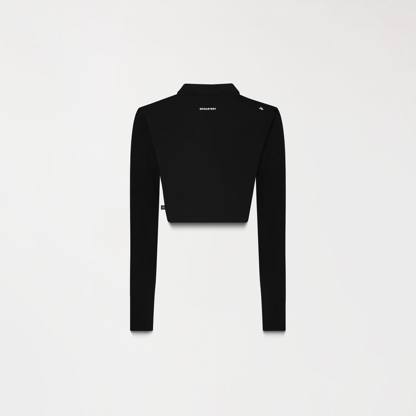 APRILE CROP TOP BLACK W