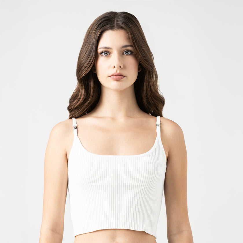 CIARA KNITTED TOP WHITE WOMEN