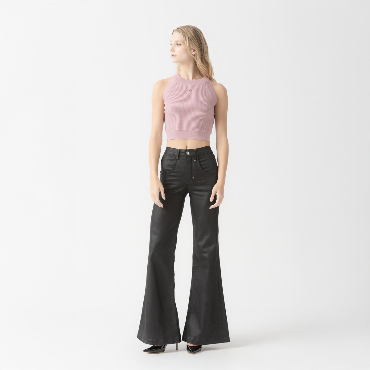FAIRY KNITTED CROP TOP WOODROSE W