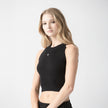 FAIRY KNITTED CROP TOP BLACK W
