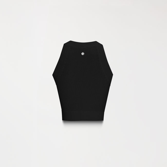 FAIRY KNITTED CROP TOP BLACK W