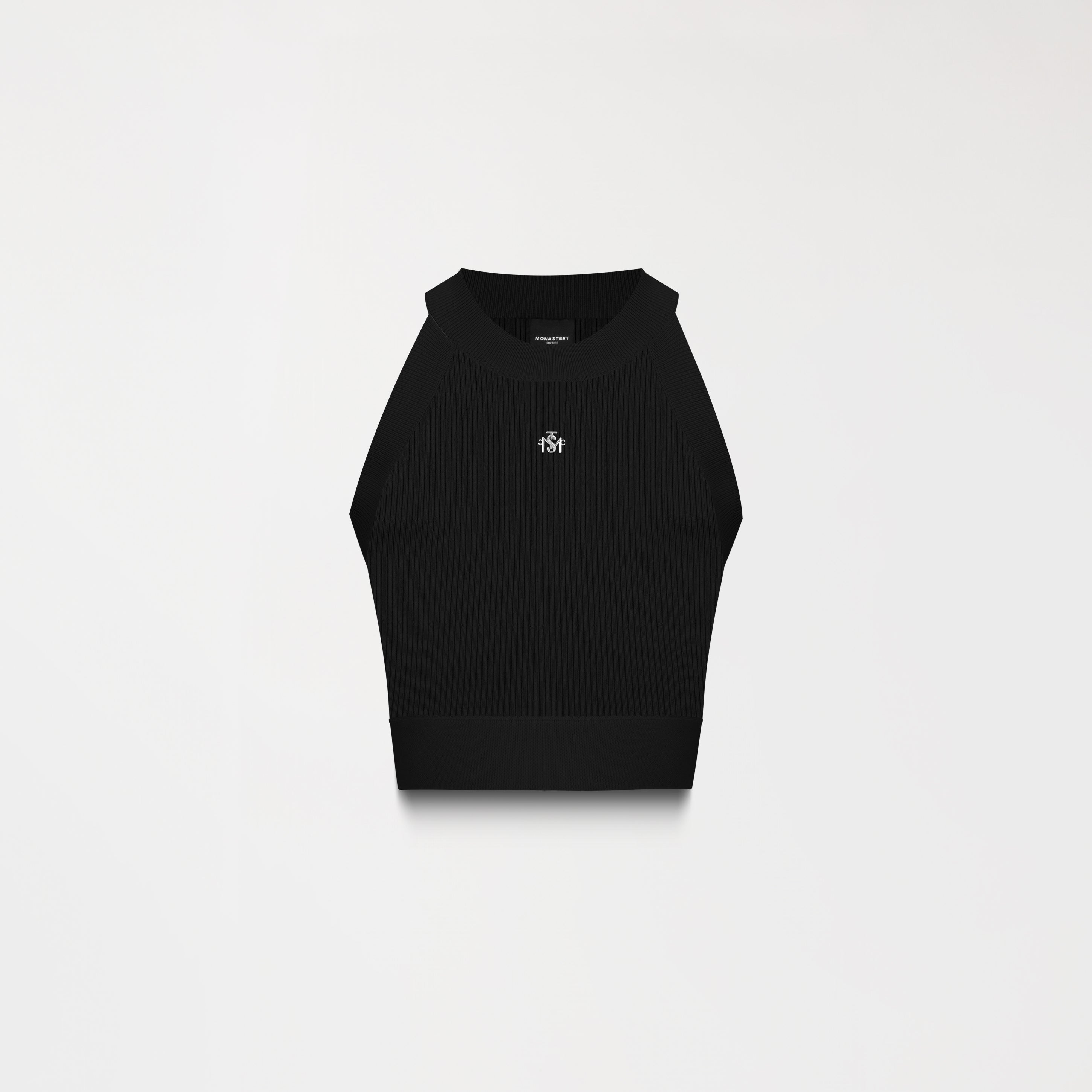 FAIRY KNITTED CROP TOP BLACK W
