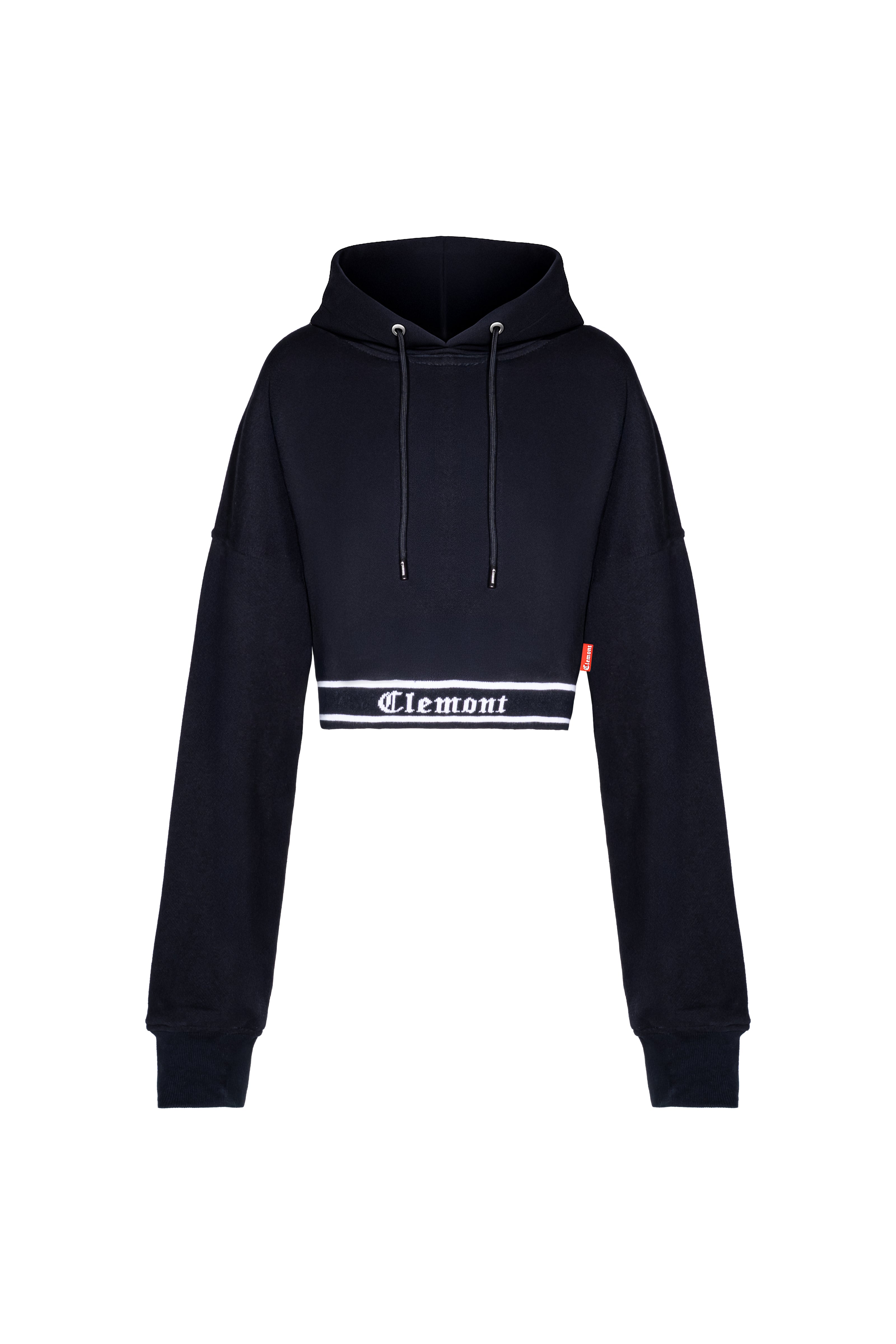 SINCRONIA HOODIE CROP BLACK