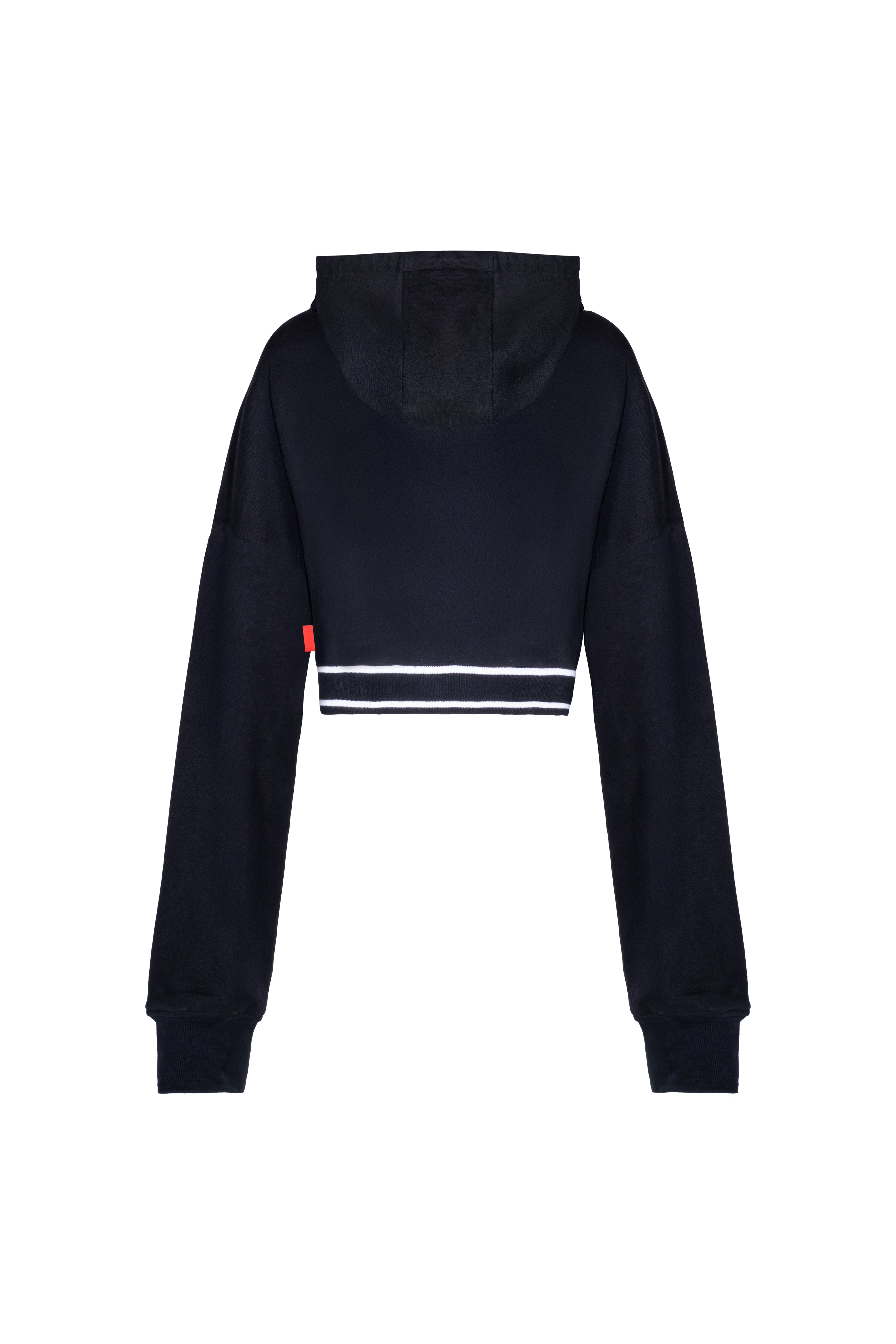SINCRONIA HOODIE CROP BLACK