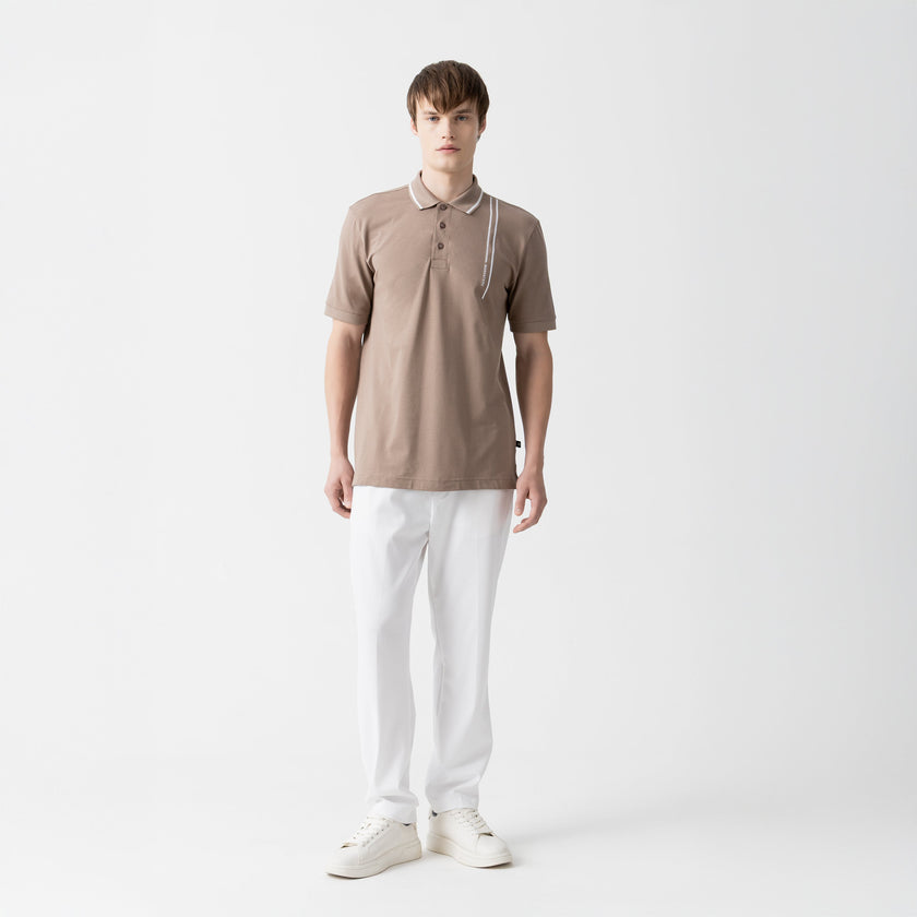 ISSOS POLO MEN TAUPE GRAY