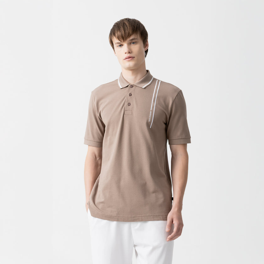 ISSOS POLO MEN TAUPE GRAY