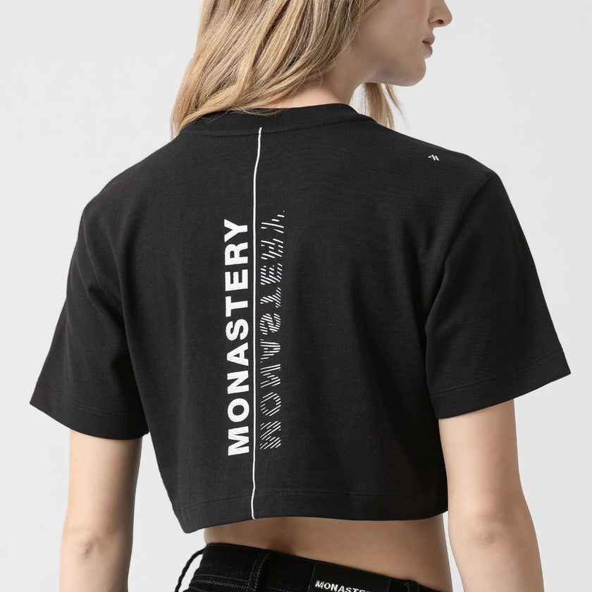 KASSIA CROP TOP BLACK W