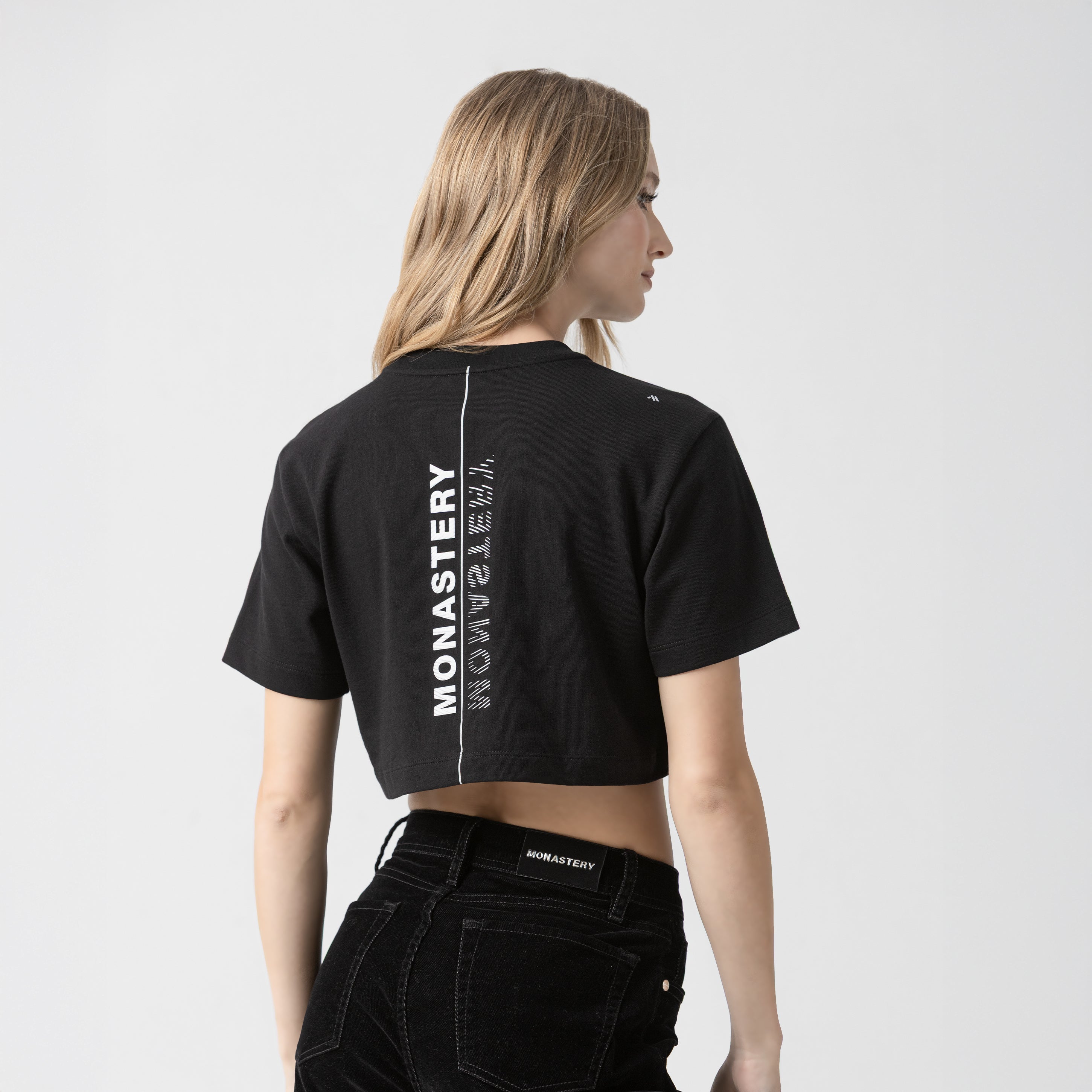 KASSIA CROP TOP BLACK W