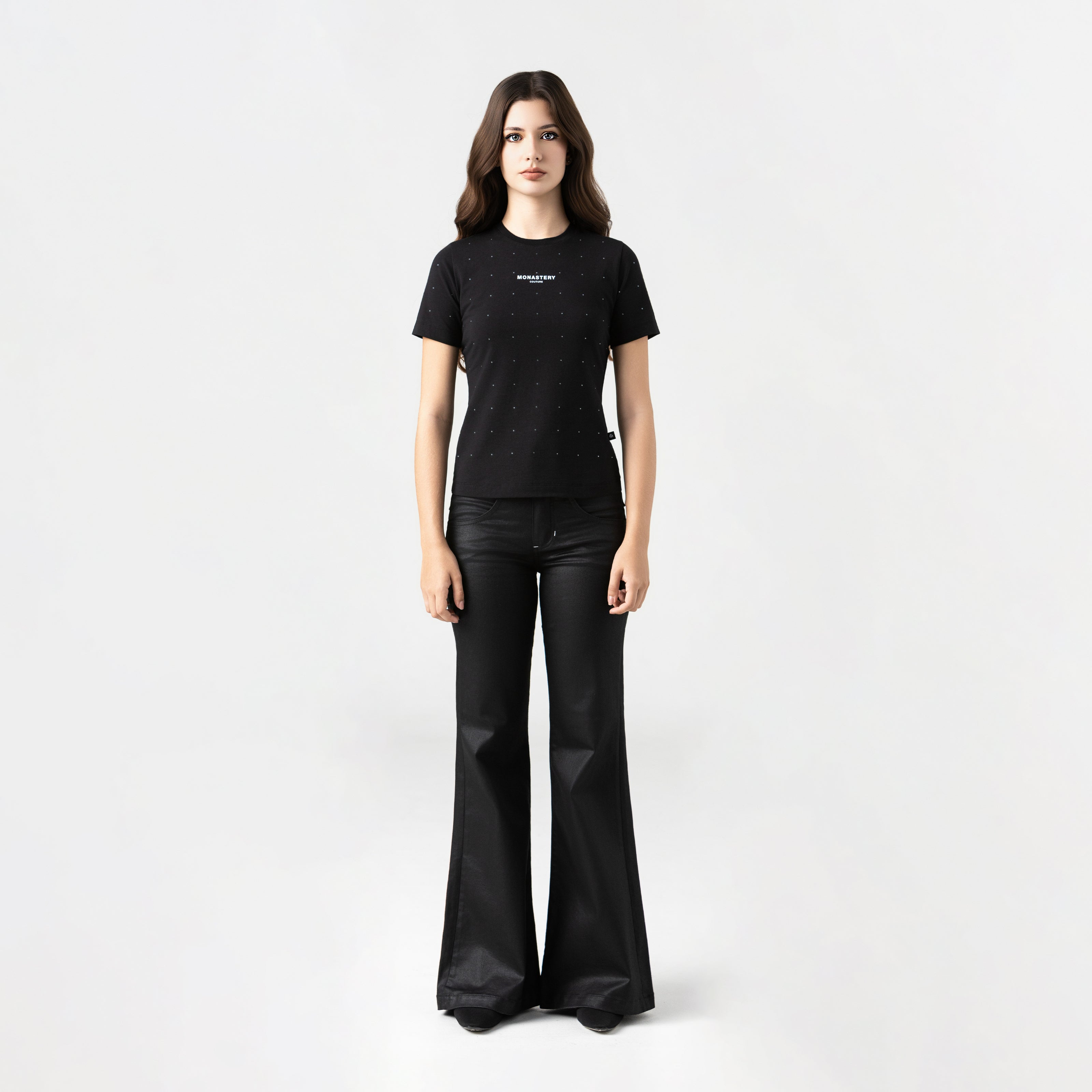 QYLLA T-SHIRT BLACK W