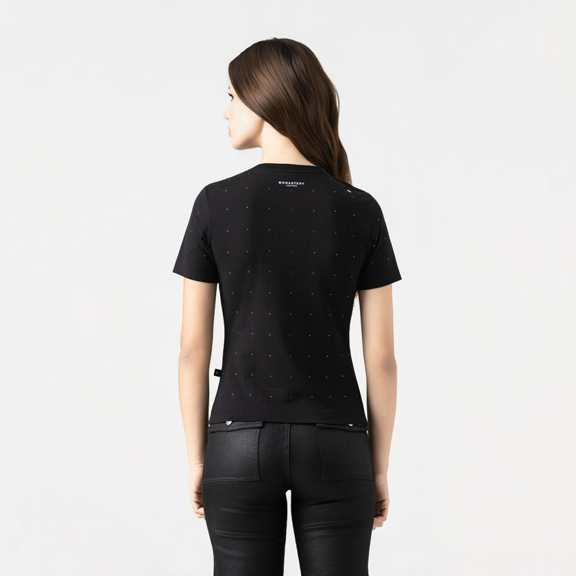 QYLLA T-SHIRT BLACK W