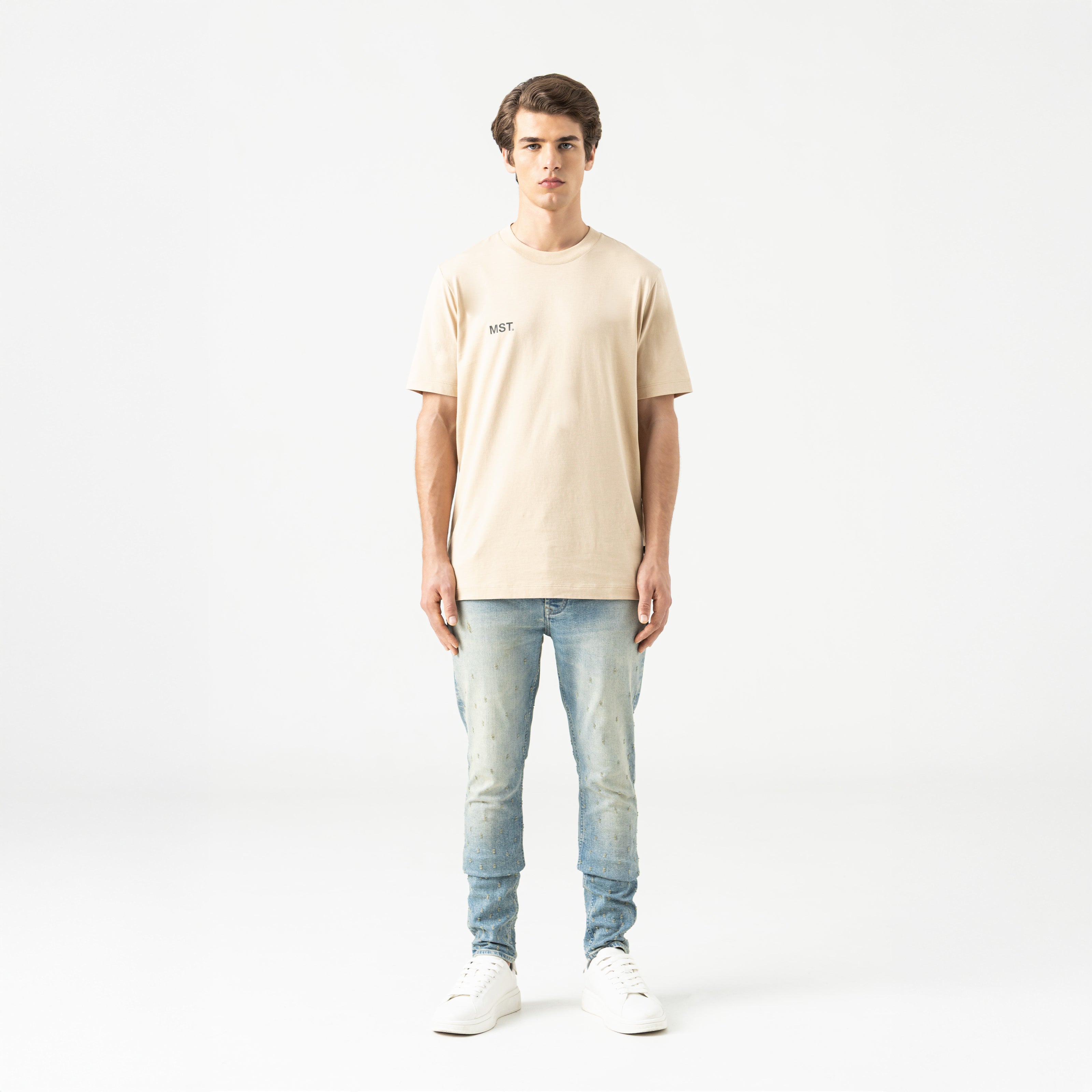 RANSON T-SHIRT MEN IRIS CREAM