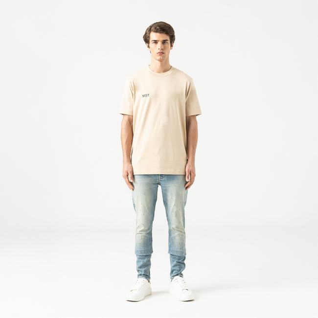 RANSON T-SHIRT MEN IRIS CREAM