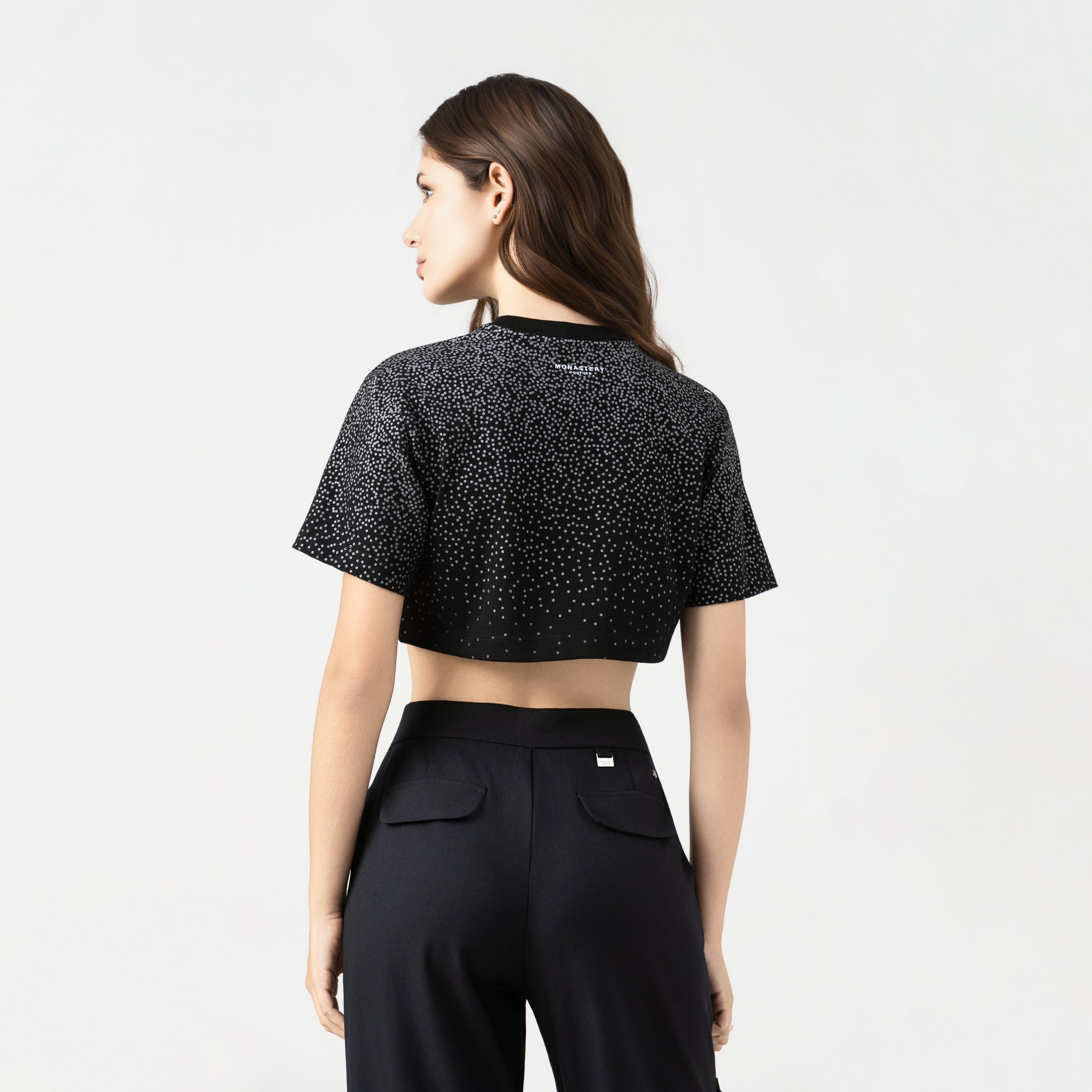 TESSIE CROP TOP BLACK W