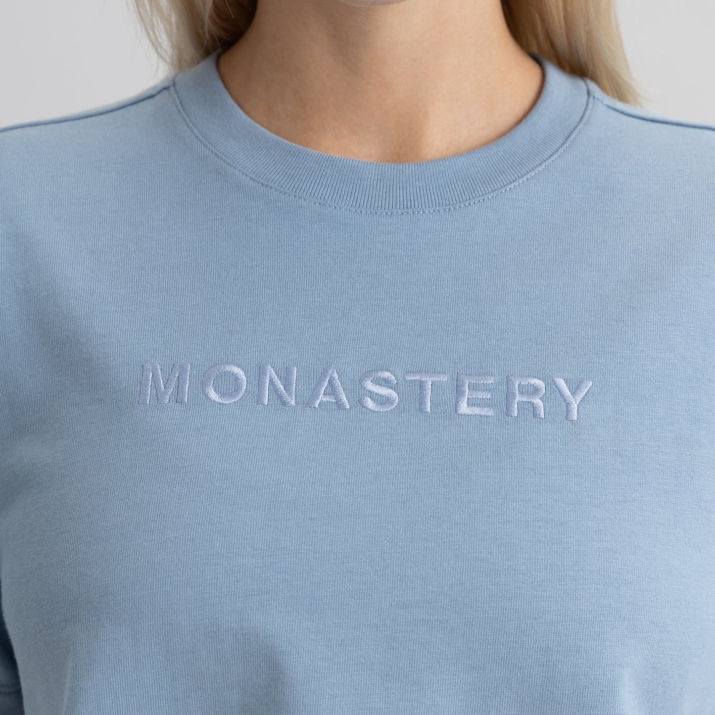 VETTEL CROP TOP FADED DENIM W