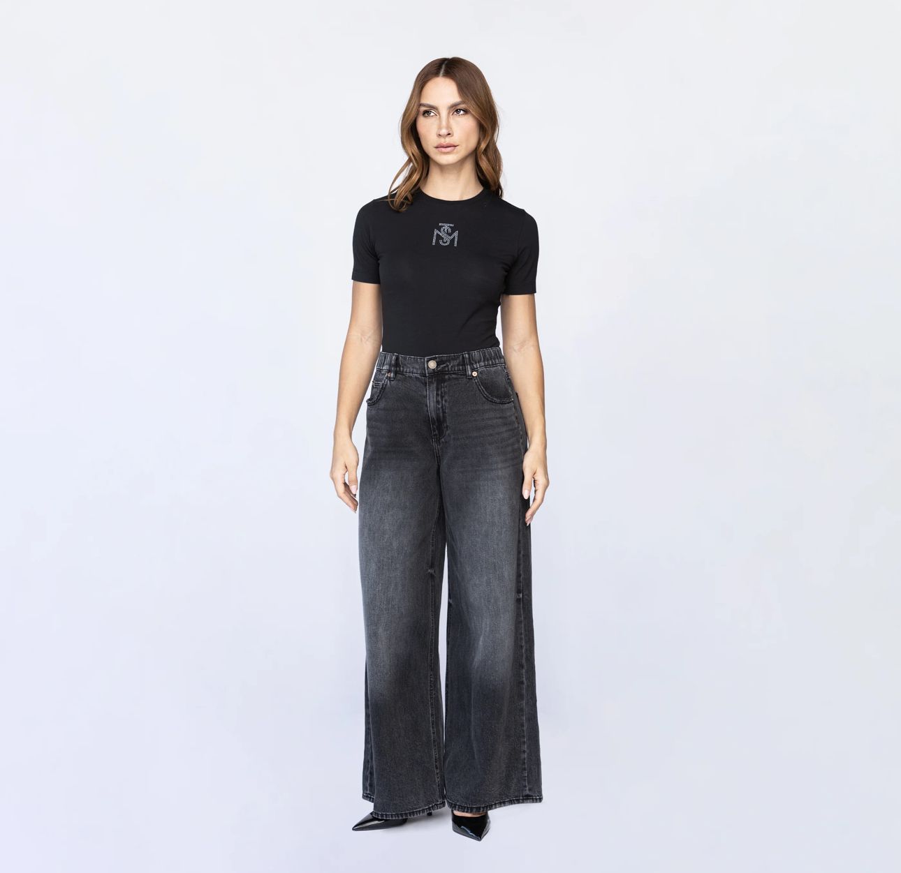 SHINE T-SHIRT BLACK W